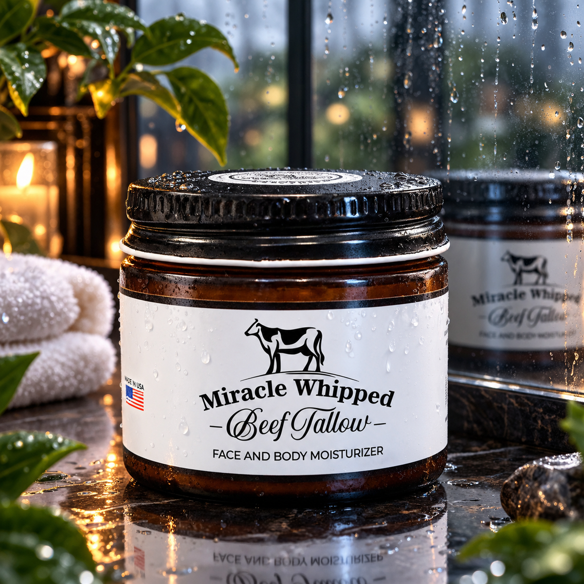 Whipped Beef Tallow 2oz Face and Body Moisturizer 100% Grass Fed