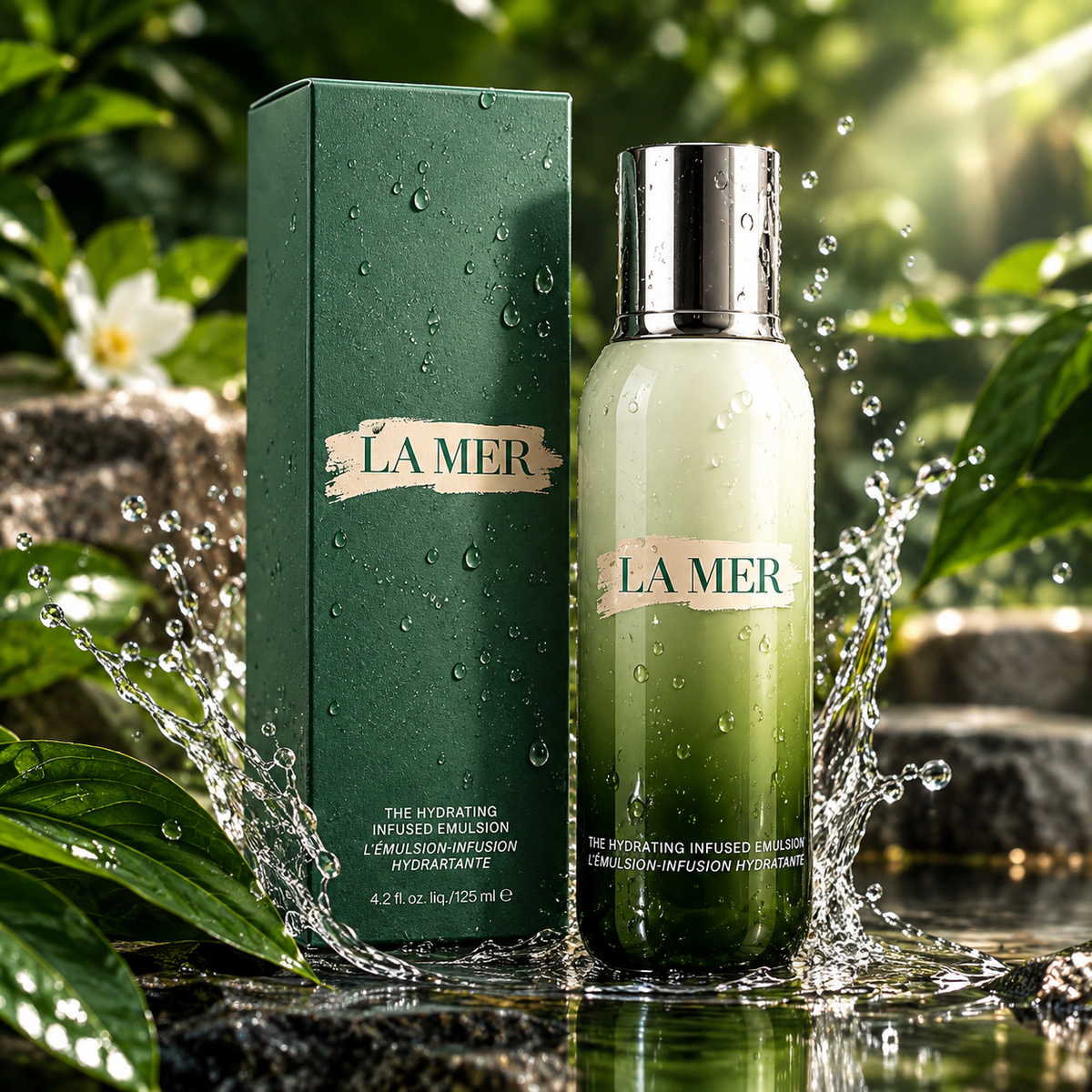 La Mer The Hydrating Infused Emulsion 4.2 fl oz / 125ml – Lightweight Hydrating Facial Emulsion