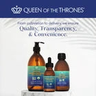 QUEEN OF THE THRONES Organic Castor Oil Rose Quartz Roll-On, 1.7 oz, 50mL